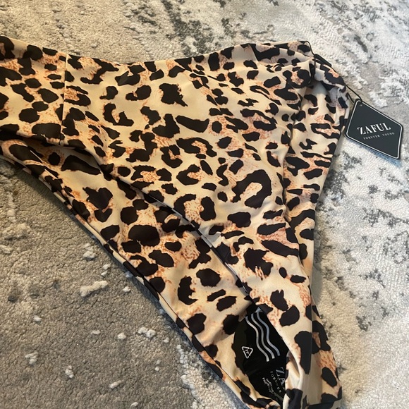 ZAFUL Leopard Print High Waist Bikini Bottom - Picture 2 of 4